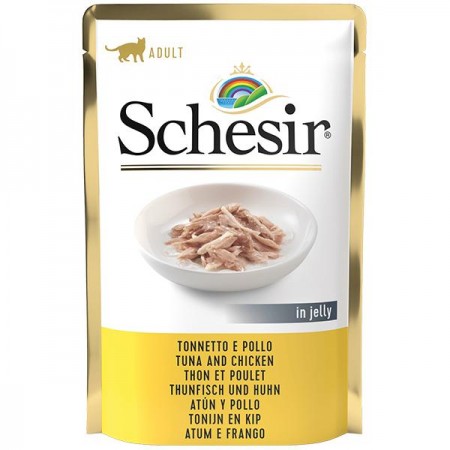 Schesir Tuna & Chicken ТУНЕЦ и КУРИЦА влажный корм консервы для кошек 85 г (171016)